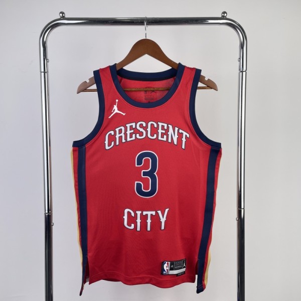 24th season Pelicans Air Force limited number 3 McCollum NBA Jersey