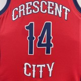 24th season Pelicans Flyers limited edition No. 14 Ingram NBA Jersey