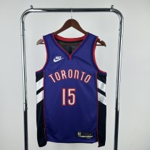 25th season Raptors retro No. 15 Carter NBA Jersey