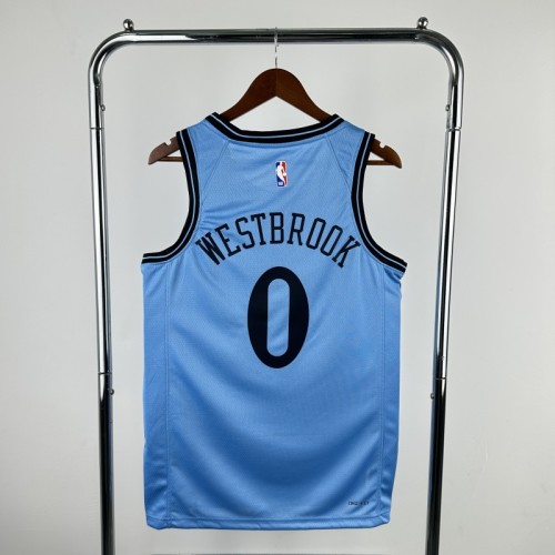 25th season Clippers City Edition No. 0 Westbrook NBA Jersey