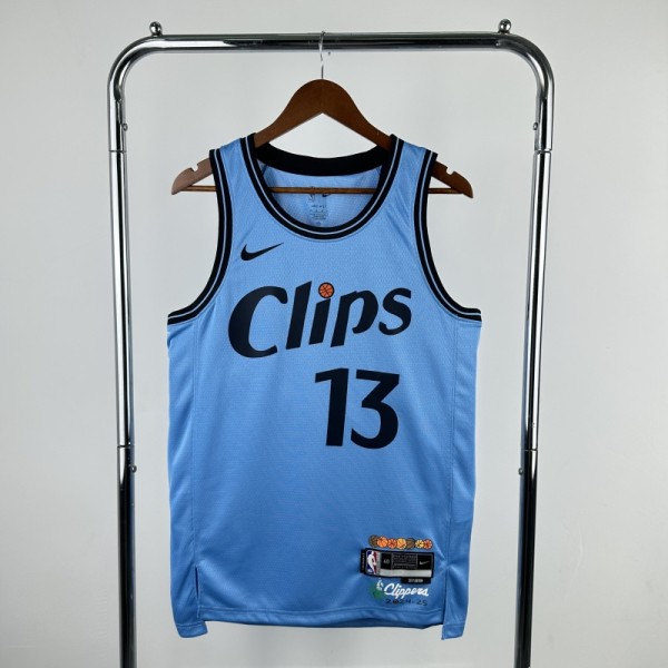 25th season Clippers City Edition No. 13 George NBA Jersey