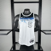 25th season Timberwolves City Edition No. 5 Edwards NBA Jersey