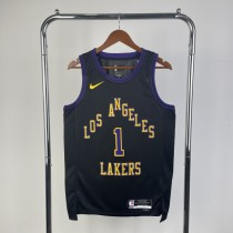 26th season Lakers City Edition No. 1 Russell NBA Jersey
