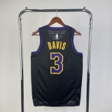 26th season Lakers City Edition No. 3 Davis NBA Jersey