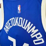 25th season Bucks City Edition No. 34 Antetokounmpo NBA Jersey