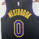 26th season Lakers City Edition No. 0 Westbrook NBA Jersey