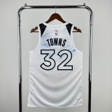 25th season Timberwolves City Edition No. 32 Towns NBA Jersey