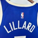 25th season Bucks City Edition No. 0 Lillard NBA Jersey