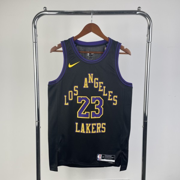 26th season Lakers City Edition No. 23 James NBA Jersey