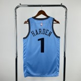 25th season Clippers City Edition No. 1 Harden NBA Jersey