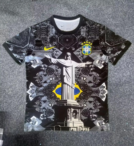 2025 Brazil White Black Jesus Special Edition Jersey