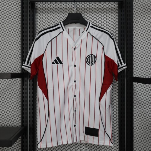 River Plate 2025/26 White baseball  Jersey