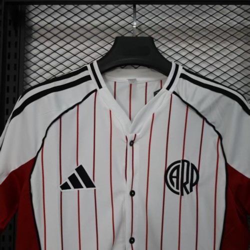 River Plate 2025/26 White baseball  Jersey
