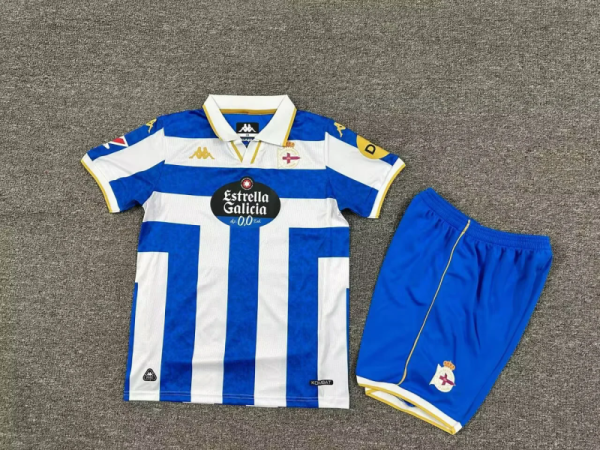 2025/26 Deportivo de La Coruna Home  kid kit size 16-28
