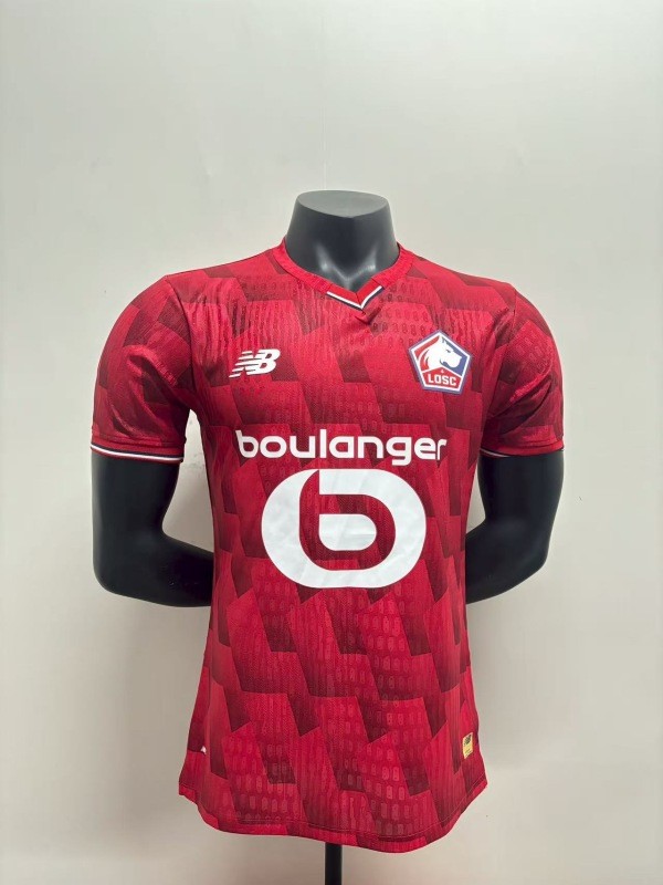 Lille OSC 2025/26  home Player Version soccer jersey size S-2XL