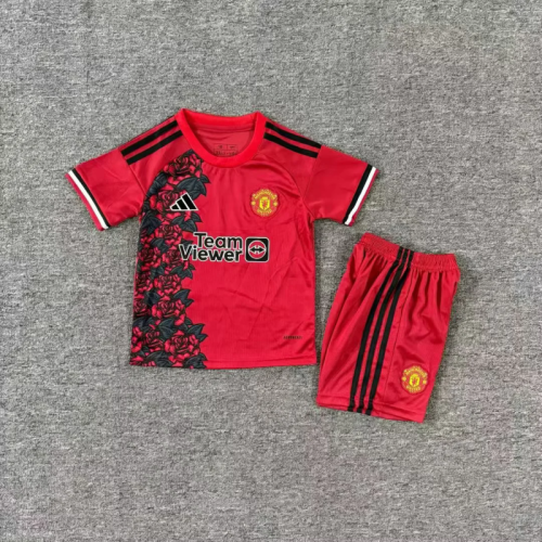 Manchester United 2025/26 Red Rose  Kids Kit