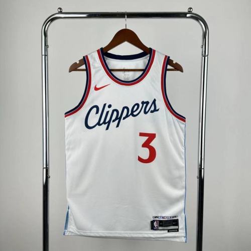 25th season Clippers White No. 3 Paul NBA Jersey