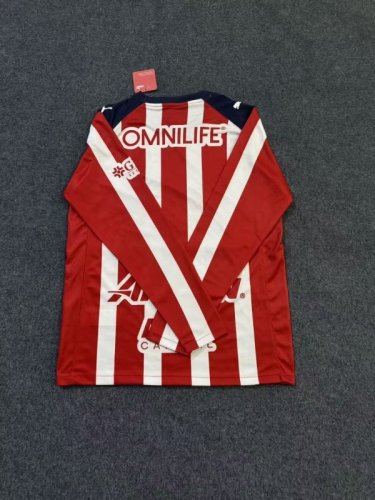 Chivas 2025/26  home long sleeve  Soccer jersey
