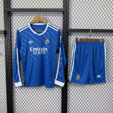 Real Madrid 2025/26 Third Away Long Sleeve Kids Kit