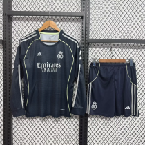 Real Madrid 2025/26 Away Long Sleeve Kids Kit