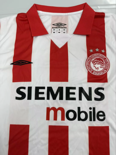 Retro Olympiacos 2004/05 home soccer jersey size S-2XL