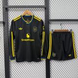 Manchester united 2025/26 Third Away long sleeve Kids Kit