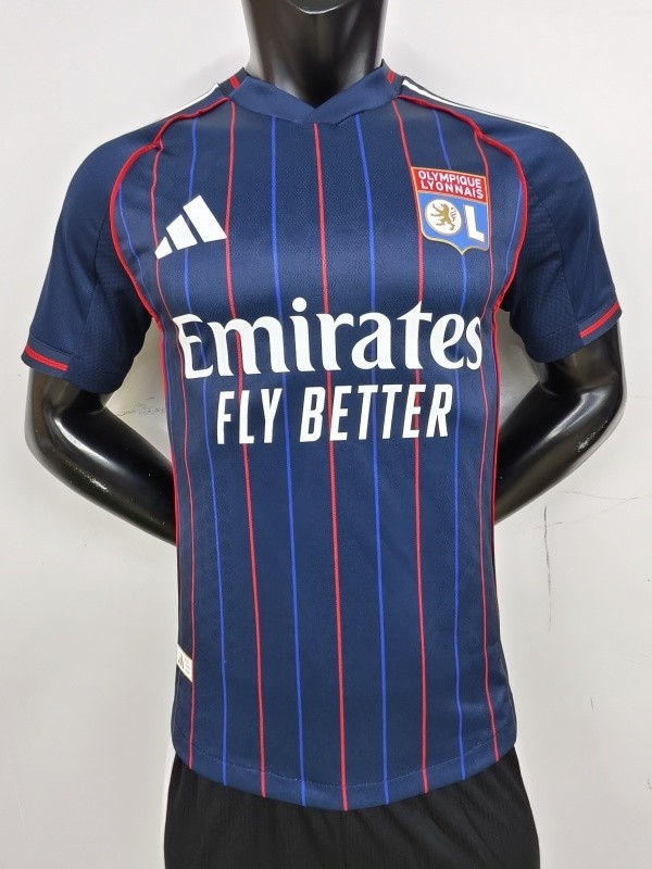 Lyon 2025/26  Away player version soccer jersey size S-2XL