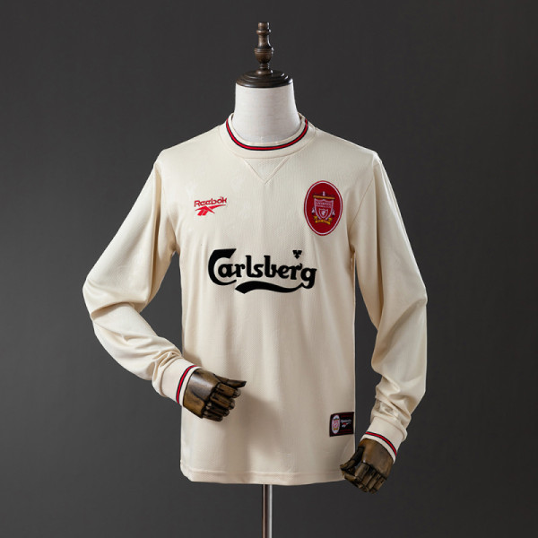 Retro  Liverpool 1996-97 Away Long Sleeve soccer jerseys