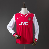 Retro  Arsenal 1996/97 Home Long Sleeve soccer jerseys