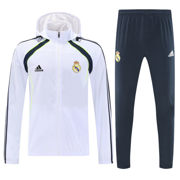 Real Madrid 2025/26 White Windbreaker suit S-2XL