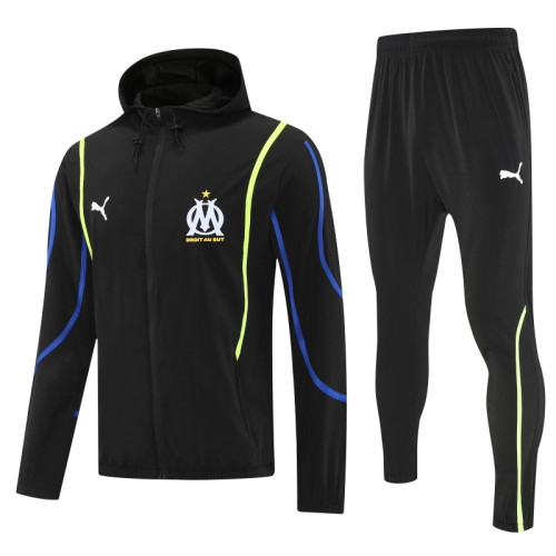 Marseille 2025/26 Black  Windbreaker suit S-2XL