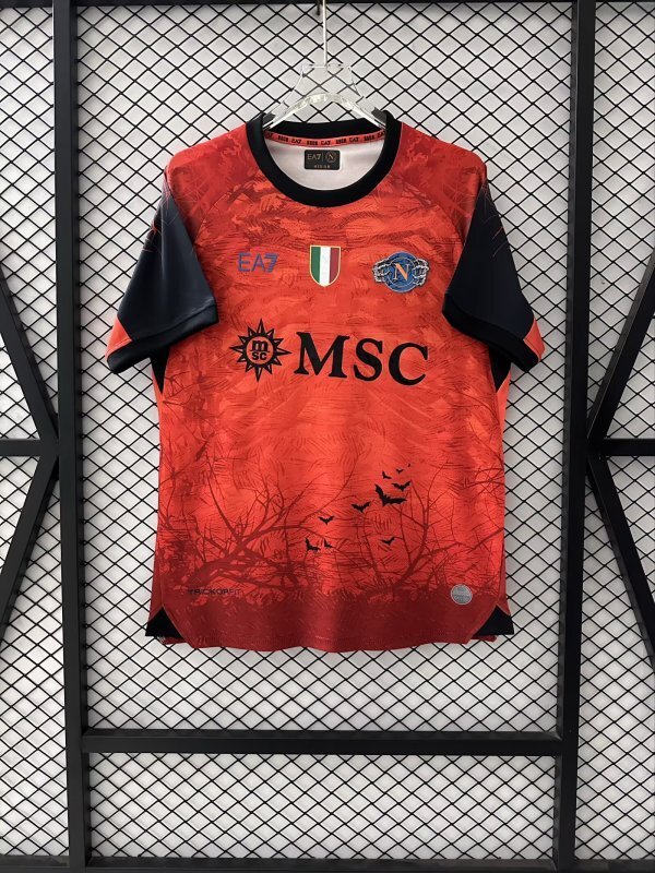 Naples Napoli 2025/26 Halloween version Red soccer  Jersey