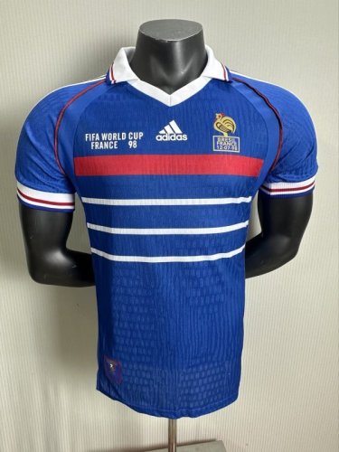 France 1998 Home Player Version jersey