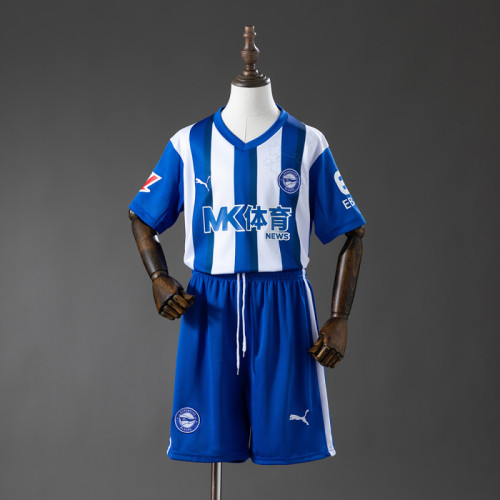 Deportivo Alavés 2025/26 Home kids soccer jerseys