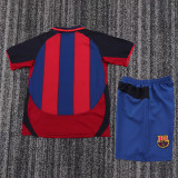 Retro Barcelona 2003/04 home  kid kit  soccer jerseys