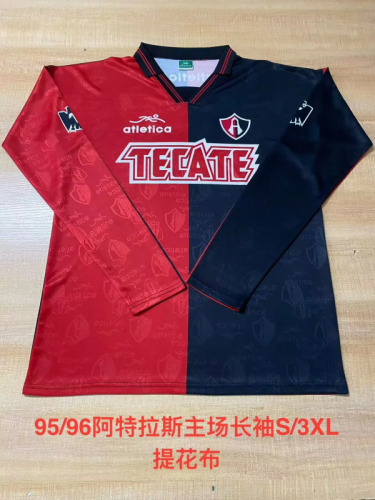 Retro Atlas 1995/96 home long sleeves soccer jersey