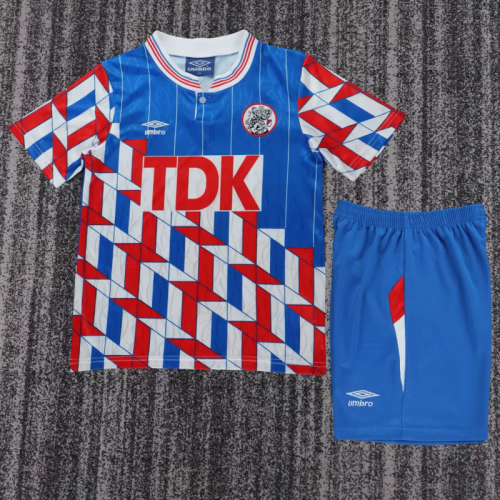 Retro Ajax 1989/90 Away  kids kit  size 16-28