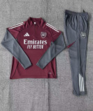 Arsenal 2025/26 Red Half zipper training clothes Kid Size