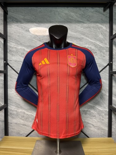 Spain 2026 World Cup Home Long Sleeve player version Jersey S-4XL