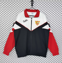 Retro Sevilla 1992/93 White Black And Red Windbreaker