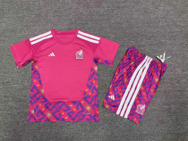 Mexico  2026 World Cup Pink Goalkeeper Kid kit size 16-28