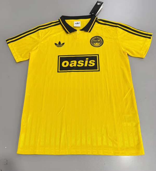 2025/26 AD x Oasis Tour Jacquard Yellow  font 25 Jersey S-4XL