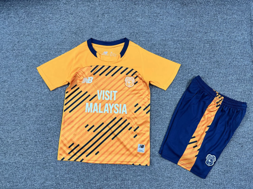 kids kit Cardiff City 2025/26 Third  Away soccer jersey size 16-28