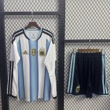 Argentina 2026 World Cup Home  Long Sleeve Kid kit size 16-28