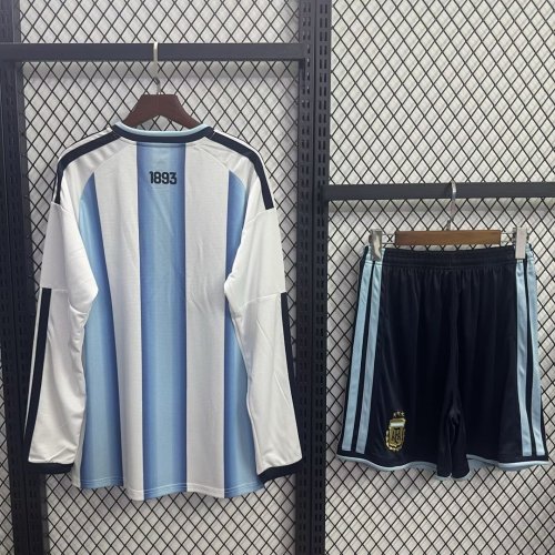 Argentina 2026 World Cup Home  Long Sleeve Kid kit size 16-28