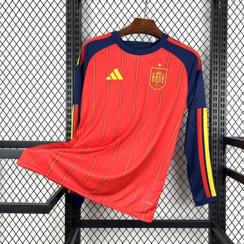 Spain 2026 World Cup Home   long sleeve soccer jersey S-4XL