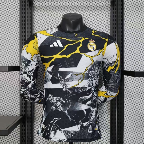 Real Madrid 2025/26 Pre-Match Long Sleeve Player Edition Jersey
