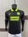 2025/26 AD x Oasis Tour Jacquard Black and Green  font 25 Player Version Jersey S-2XL