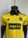 2025/26 AD x Oasis Tour Jacquard Yellow font 25 Player Version Jersey S-2XL