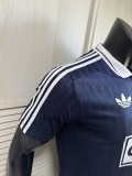2025/26 AD x Oasis Tour Jacquard Dark Blue  font 25 Player Version Jersey S-2XL